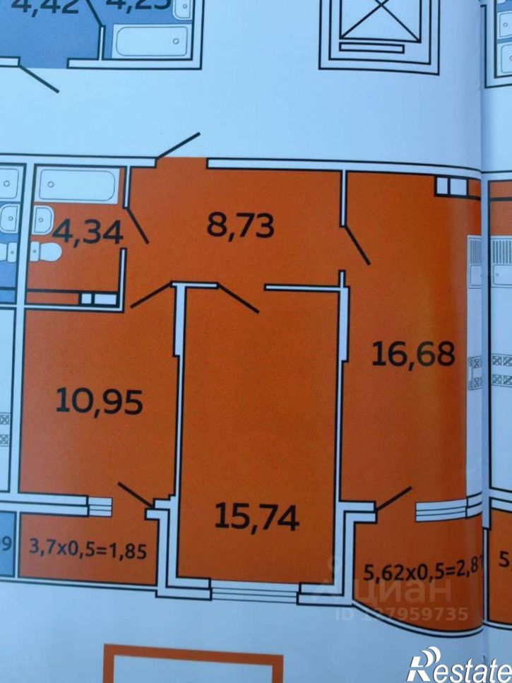 2-комн квартира ул им. Кирилла Россинского, 3/1,  д. 3/1