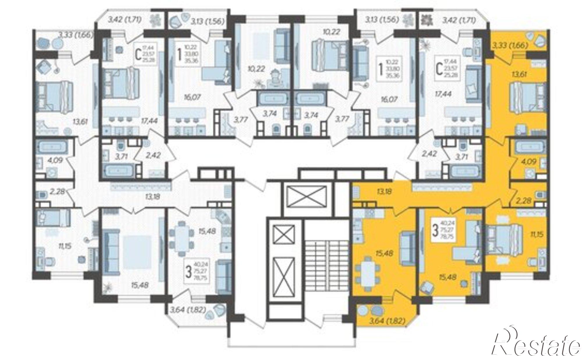 Купить квартиру за 9 591 750 рублей на Уральская улица, 87/7