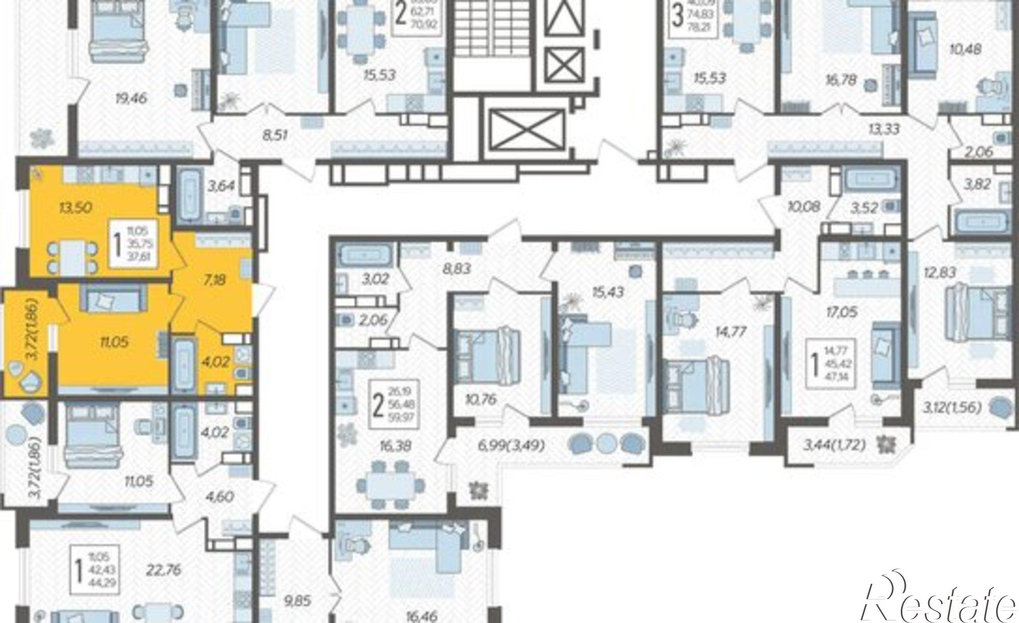 Купить квартиру за 6 969 130 рублей на ул Уральская, 87/7