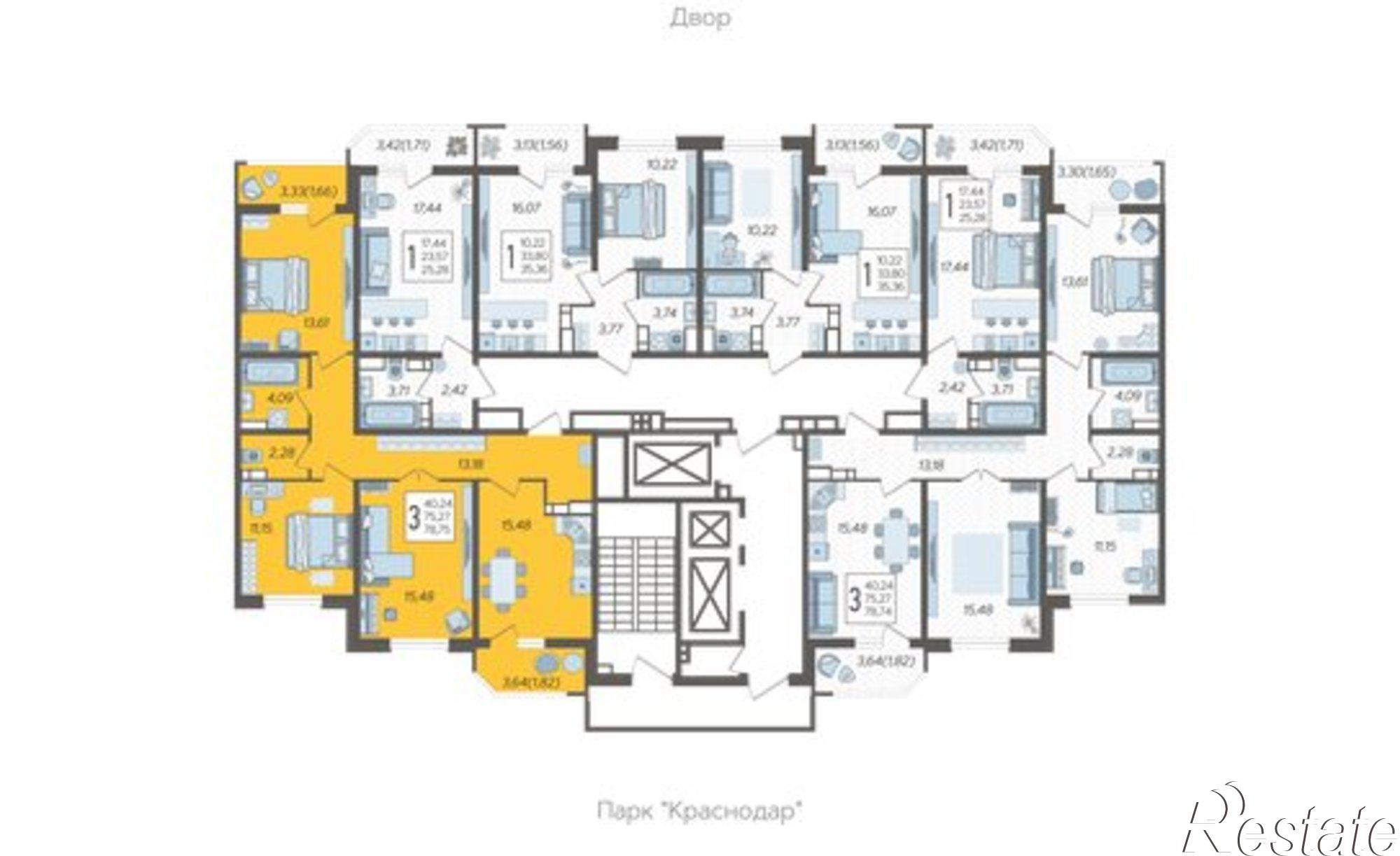 Купить квартиру за 9 591 750 рублей на ул Уральская, 87/7