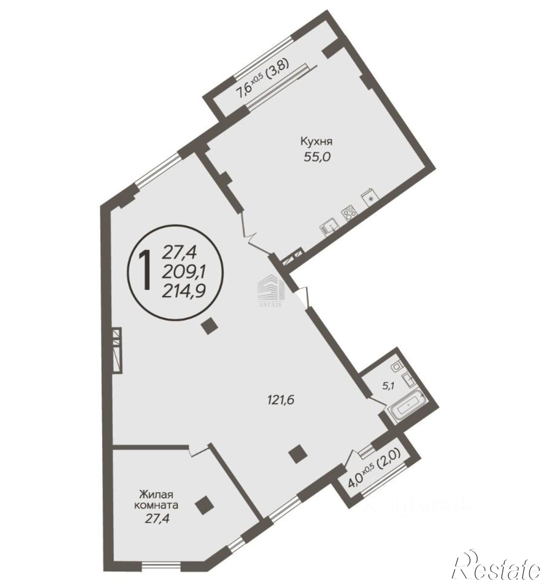 Купить квартиру за 144 600 000 рублей на улица Николая Кондратенко, 8