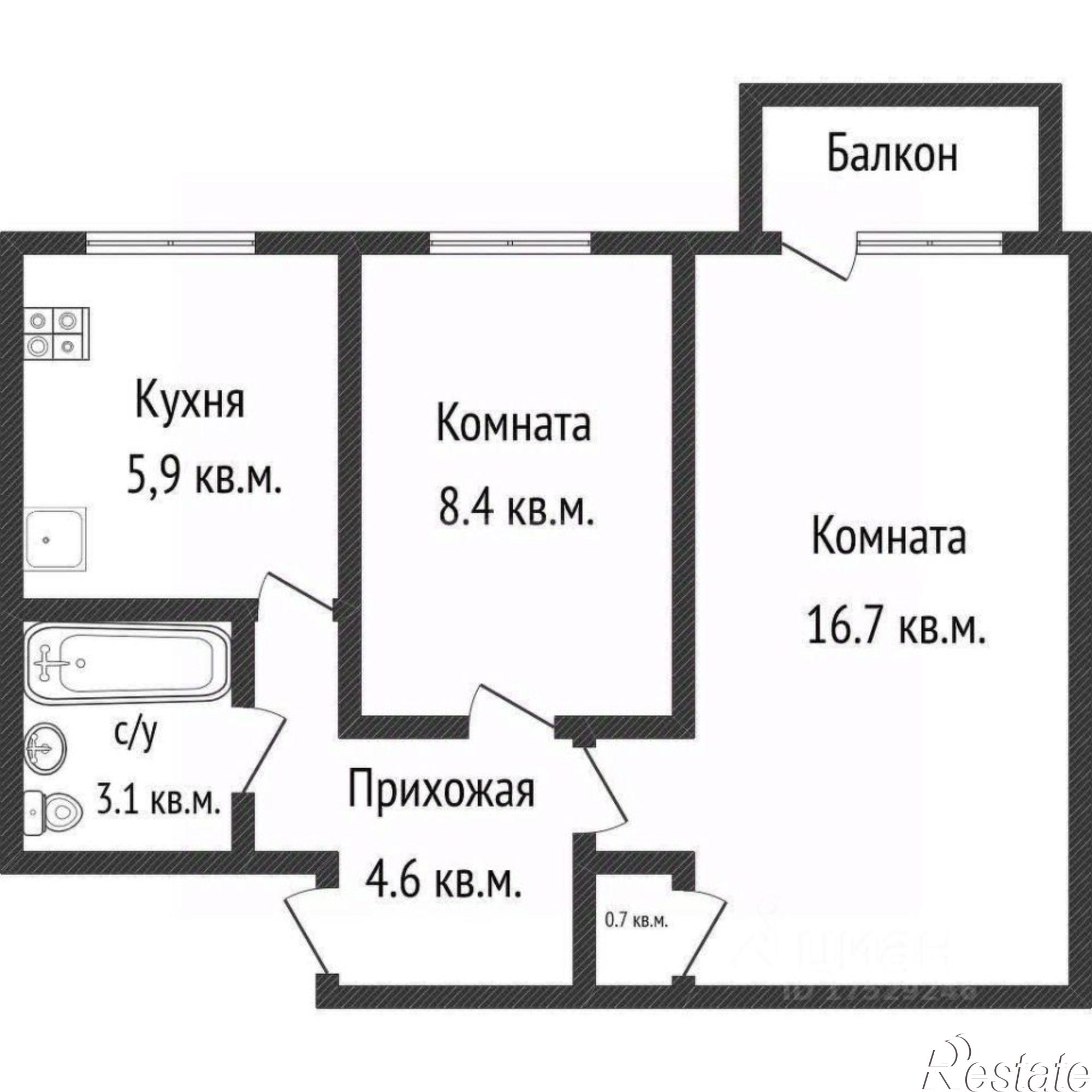 Купить квартиру за 4 250 000 рублей на улица Курчатова, 12