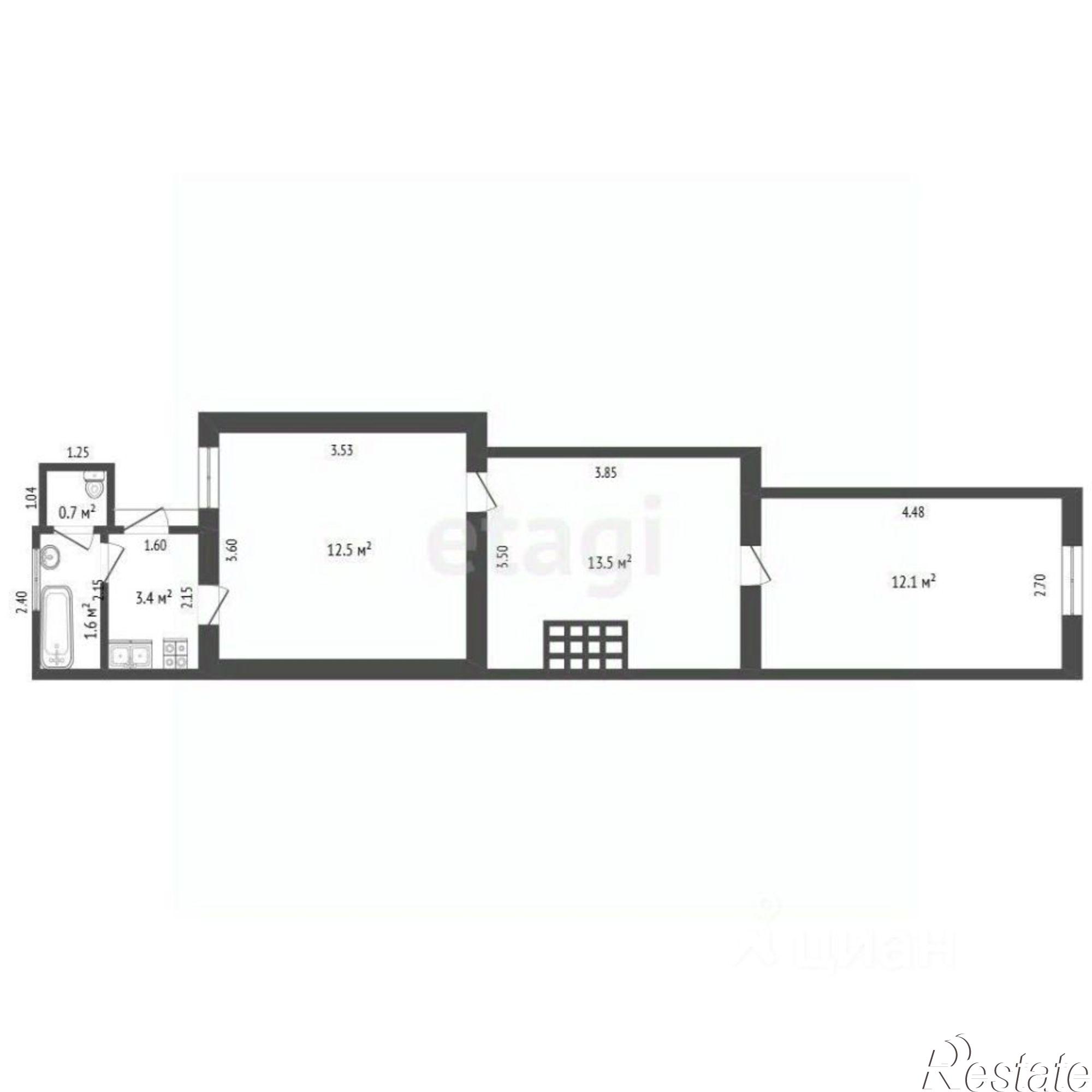 Купить квартиру за 3 100 000 рублей на Карасунская улица, 109/1