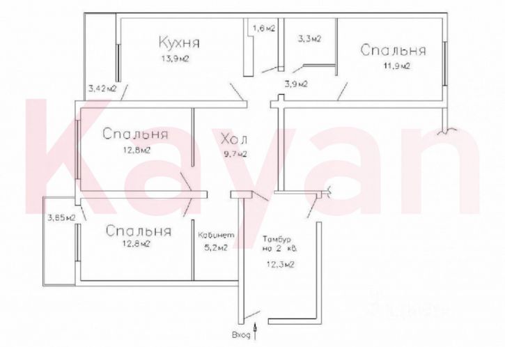 3-комн квартира Алтайская ул.