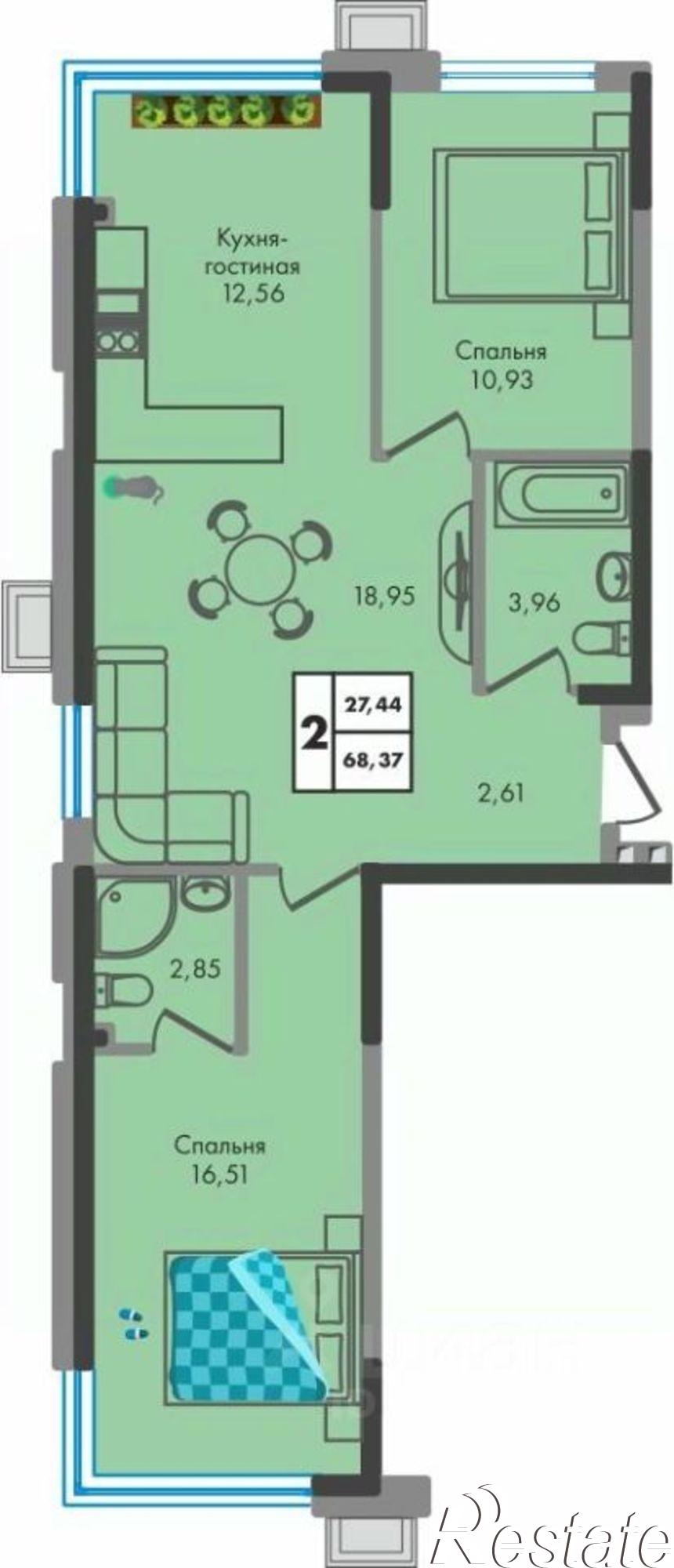 Купить квартиру за 11 341 400 рублей на улица имени Генерала Брусилова, 5