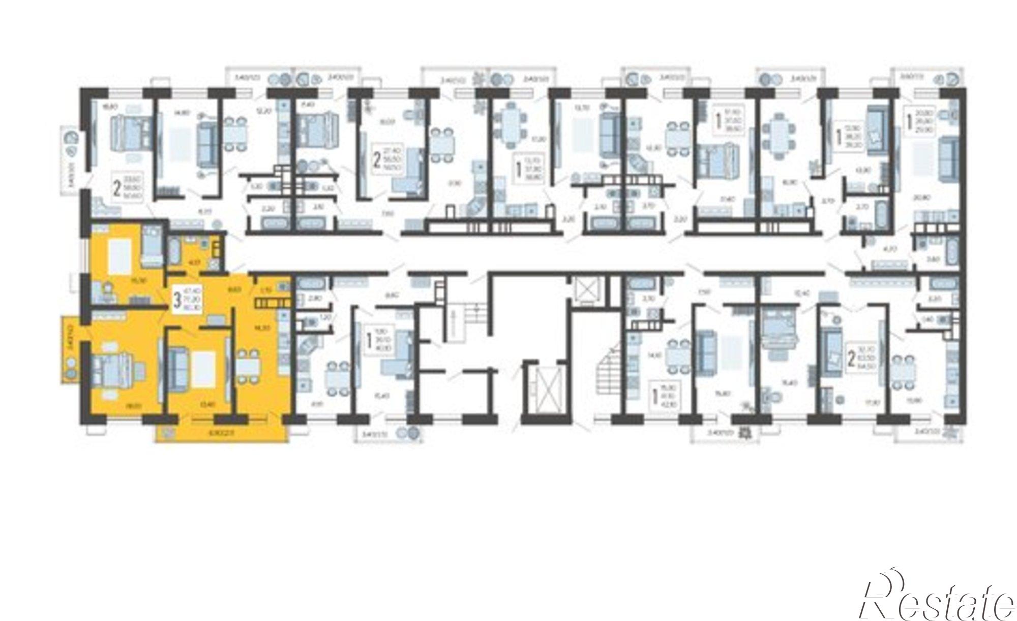Купить квартиру за 10 952 600 рублей на Ярославская улица, 115 к1