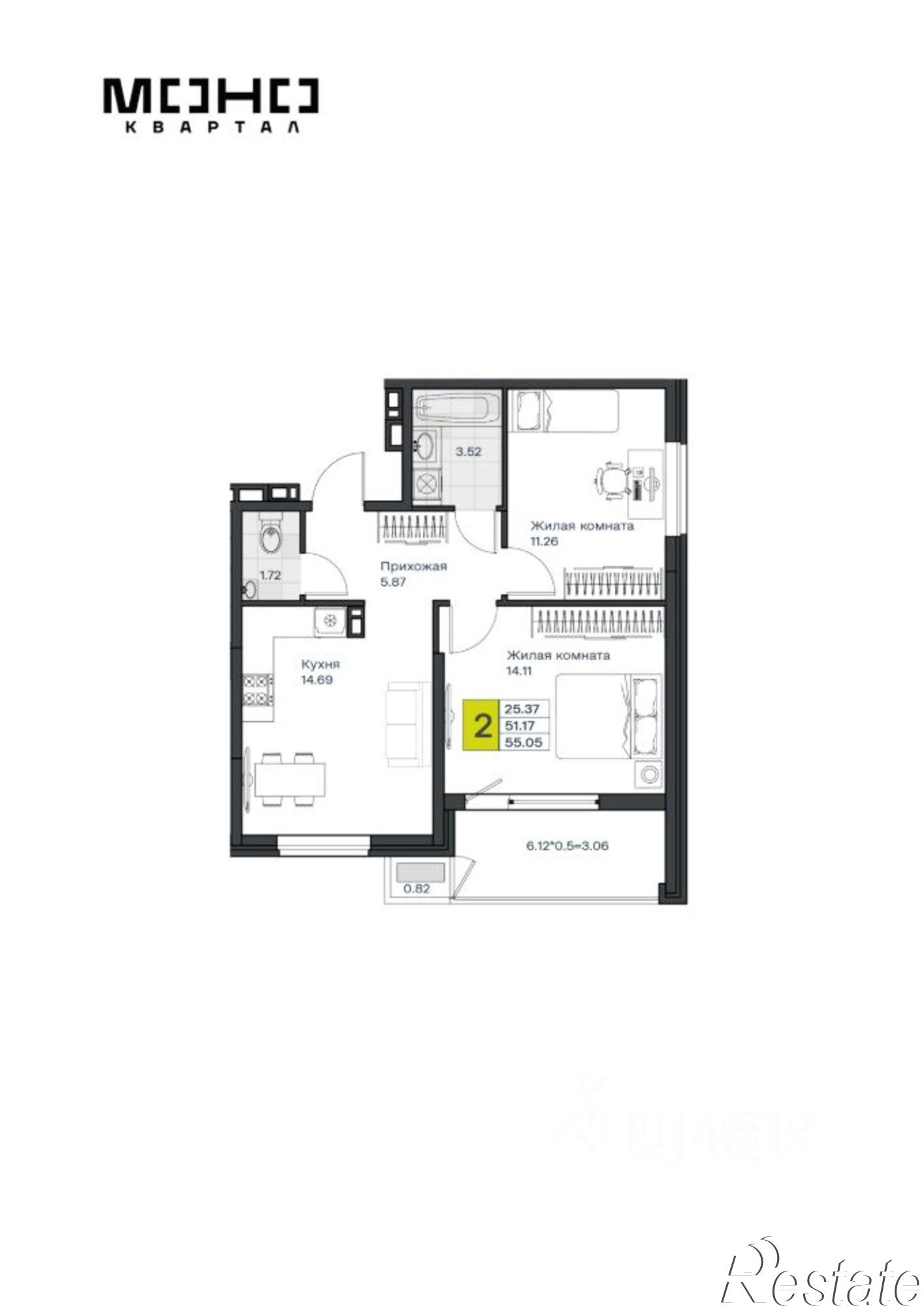 Купить квартиру за 7 200 760 рублей