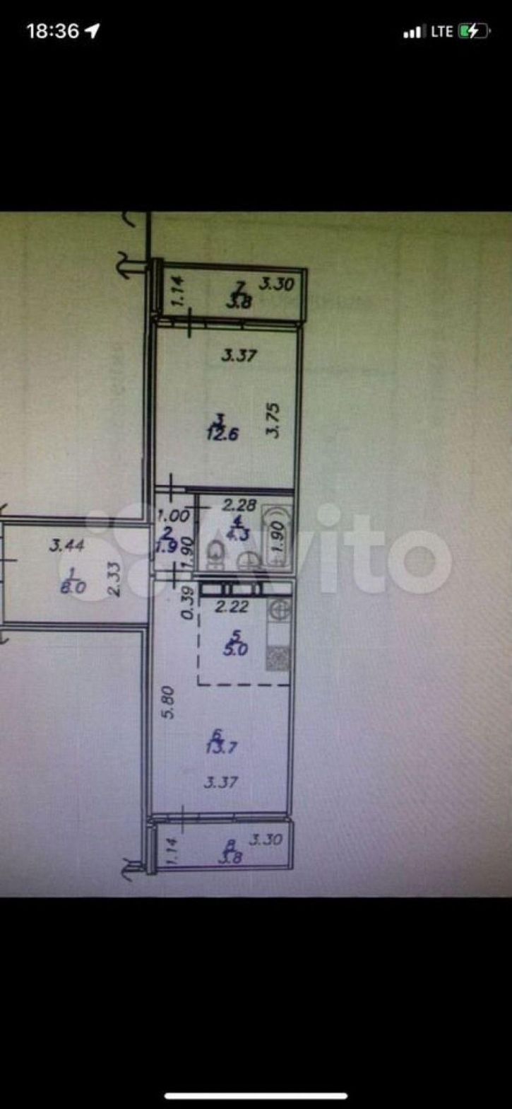 2-комн квартира Душистая ул, 23