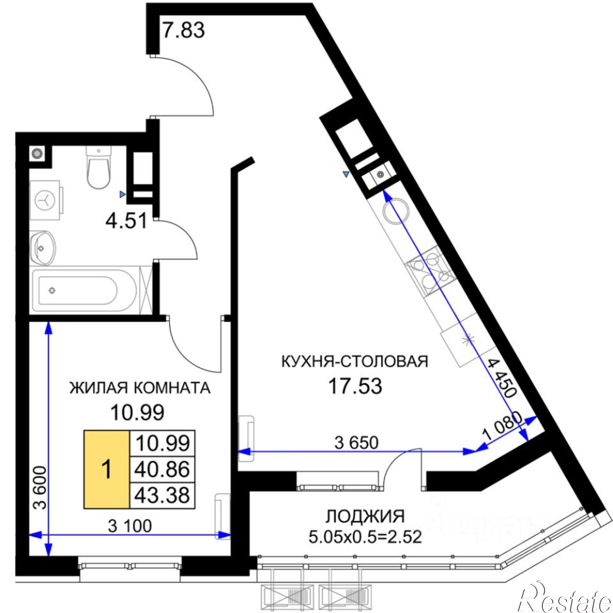 Купить квартиру за 8 676 000 рублей на Новая улица, 76