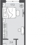 2-комн, 66 кв м, этаж 18/24 Колхозная улица, 5/2 к3