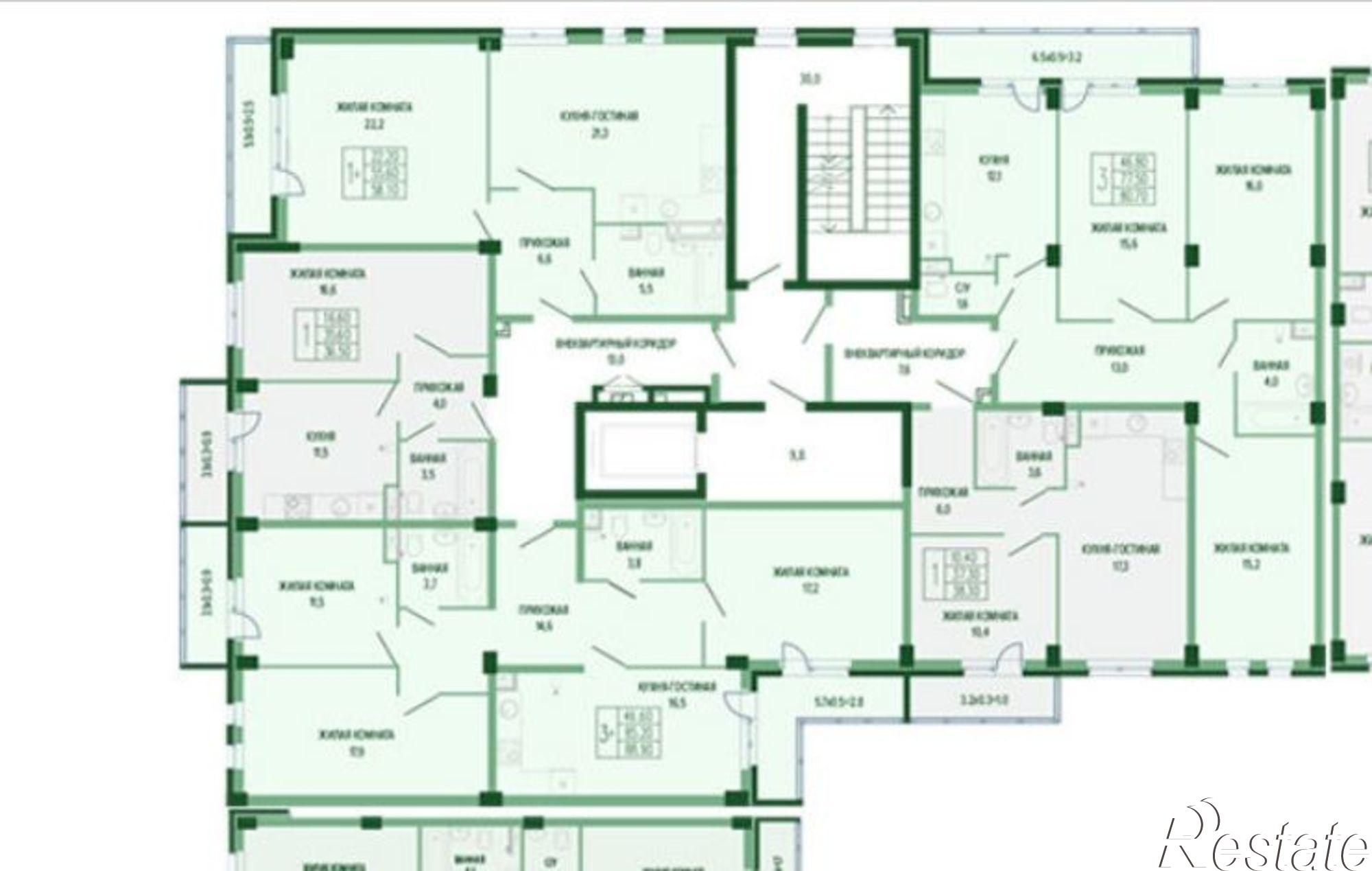Купить квартиру за 22 725 000 рублей на Круговая улица, 4/1 к3