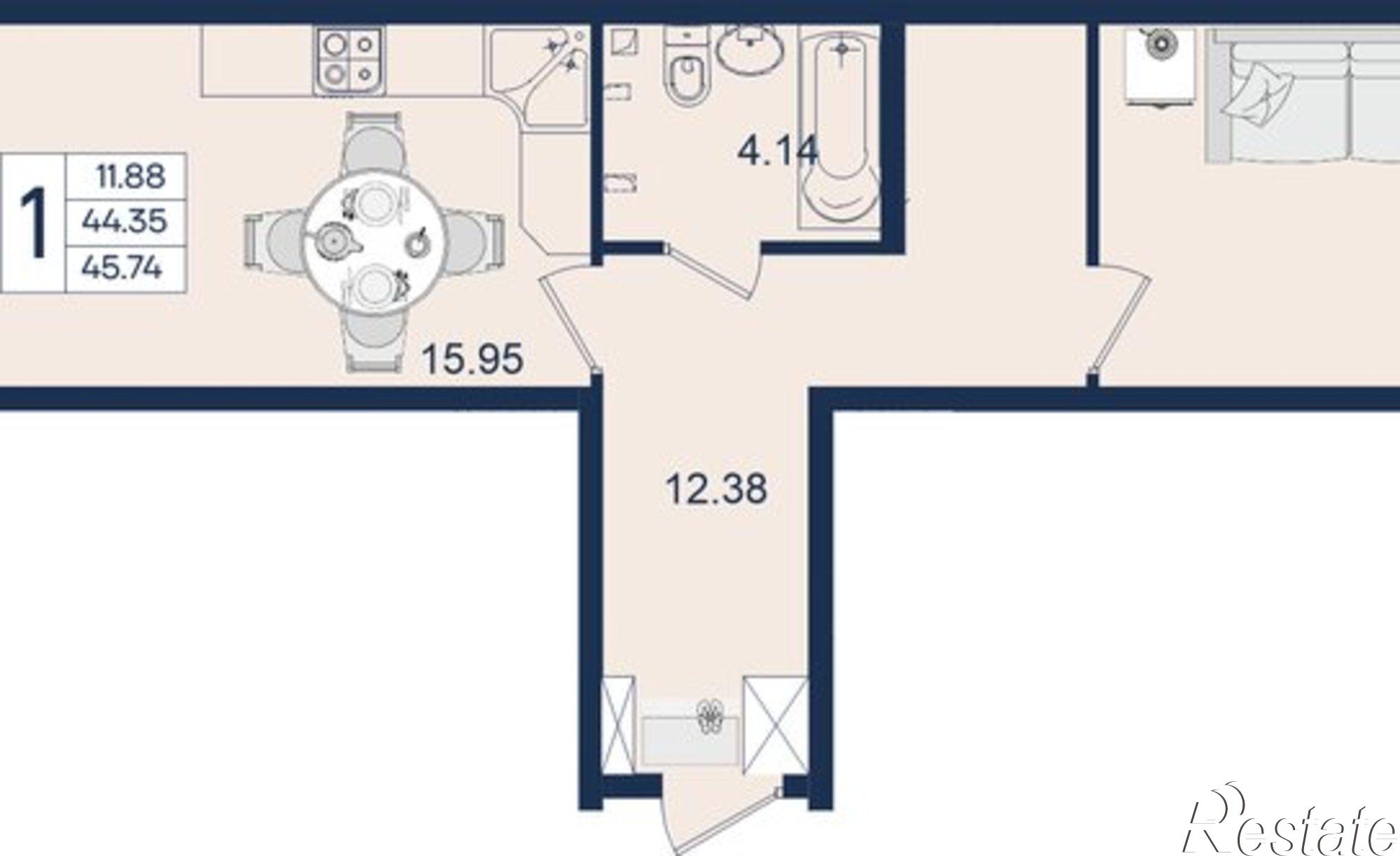 Купить квартиру за 8 782 080 рублей