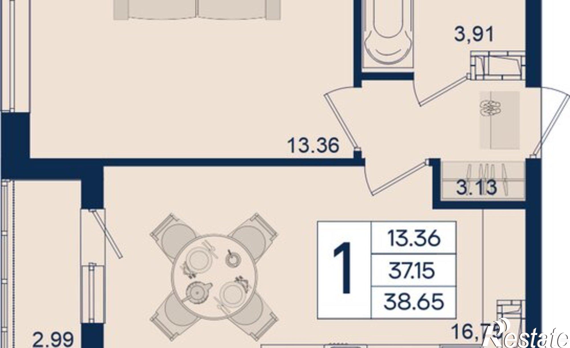 Купить квартиру за 7 420 800 рублей