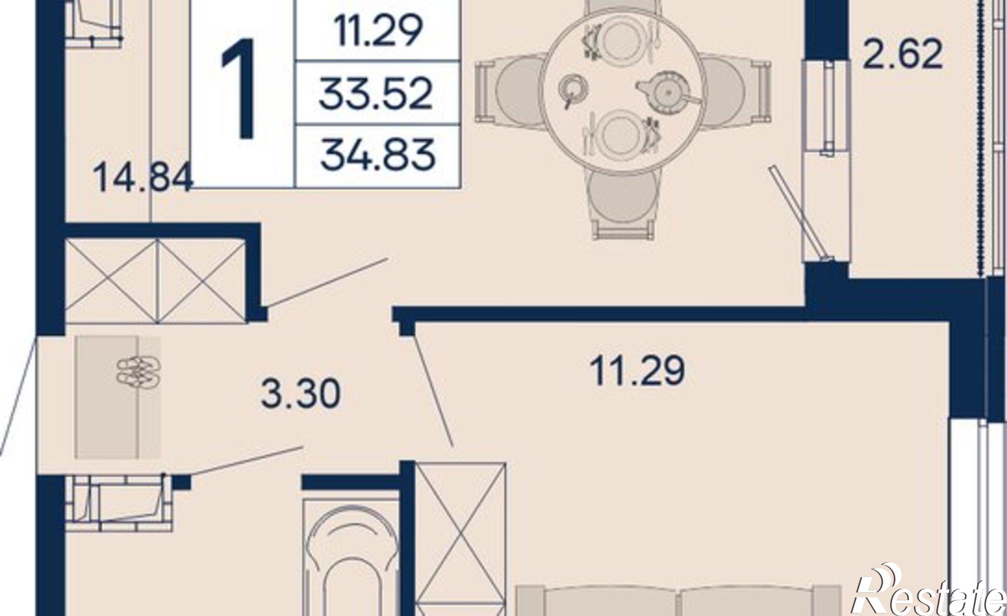 Купить квартиру за 6 687 360 рублей