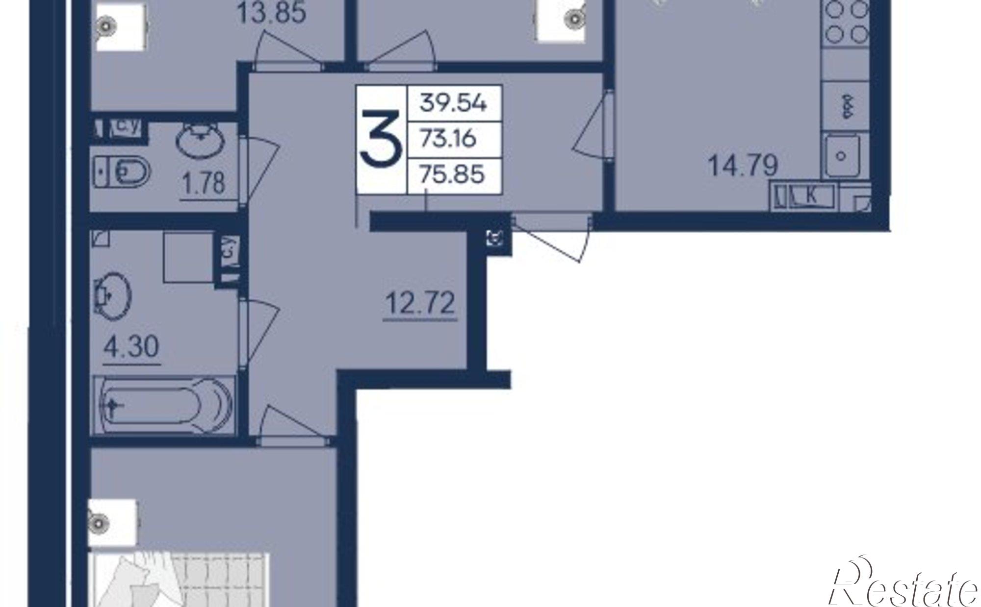 Купить квартиру за 11 908 400 рублей