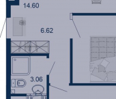 2-комн, 53 кв м, этаж 5/18 