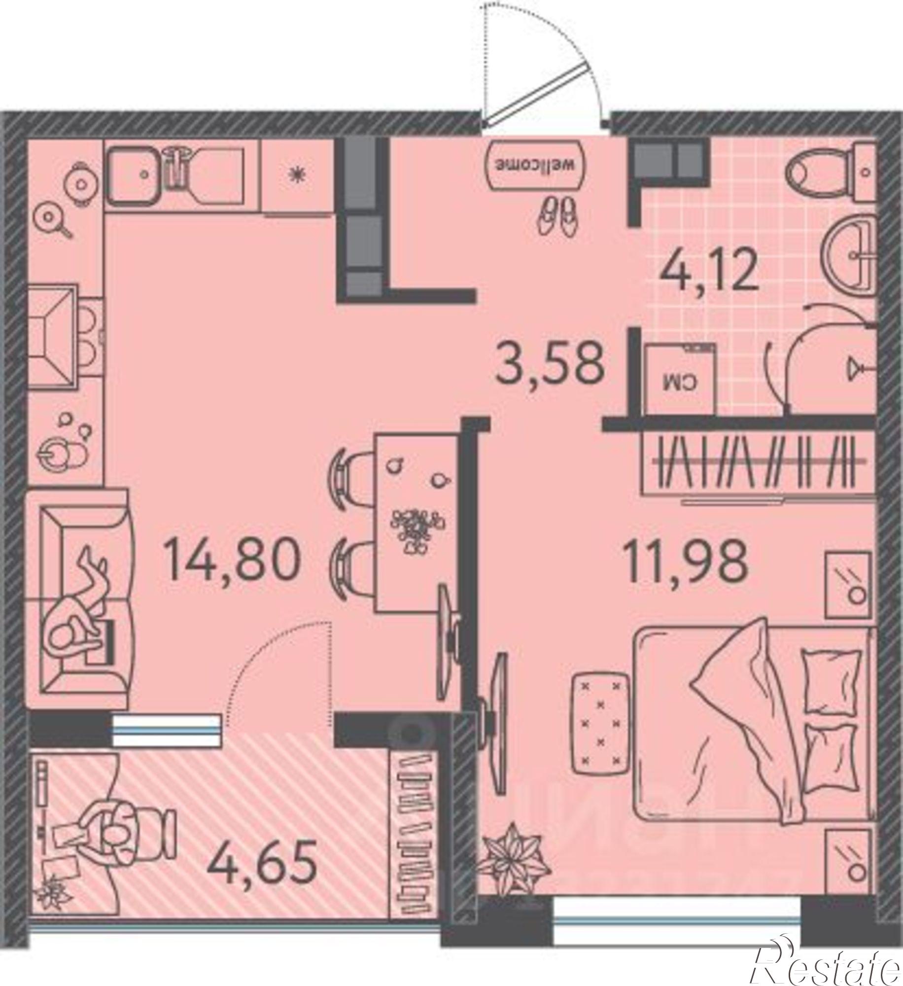 Купить квартиру за 5 900 600 рублей на ул им. генерала Корнилова, 9А