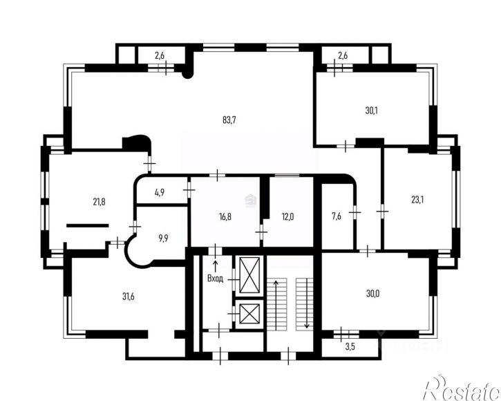 4-комн квартира улица Кубанская Набережная, 3/1,  д. 3/1