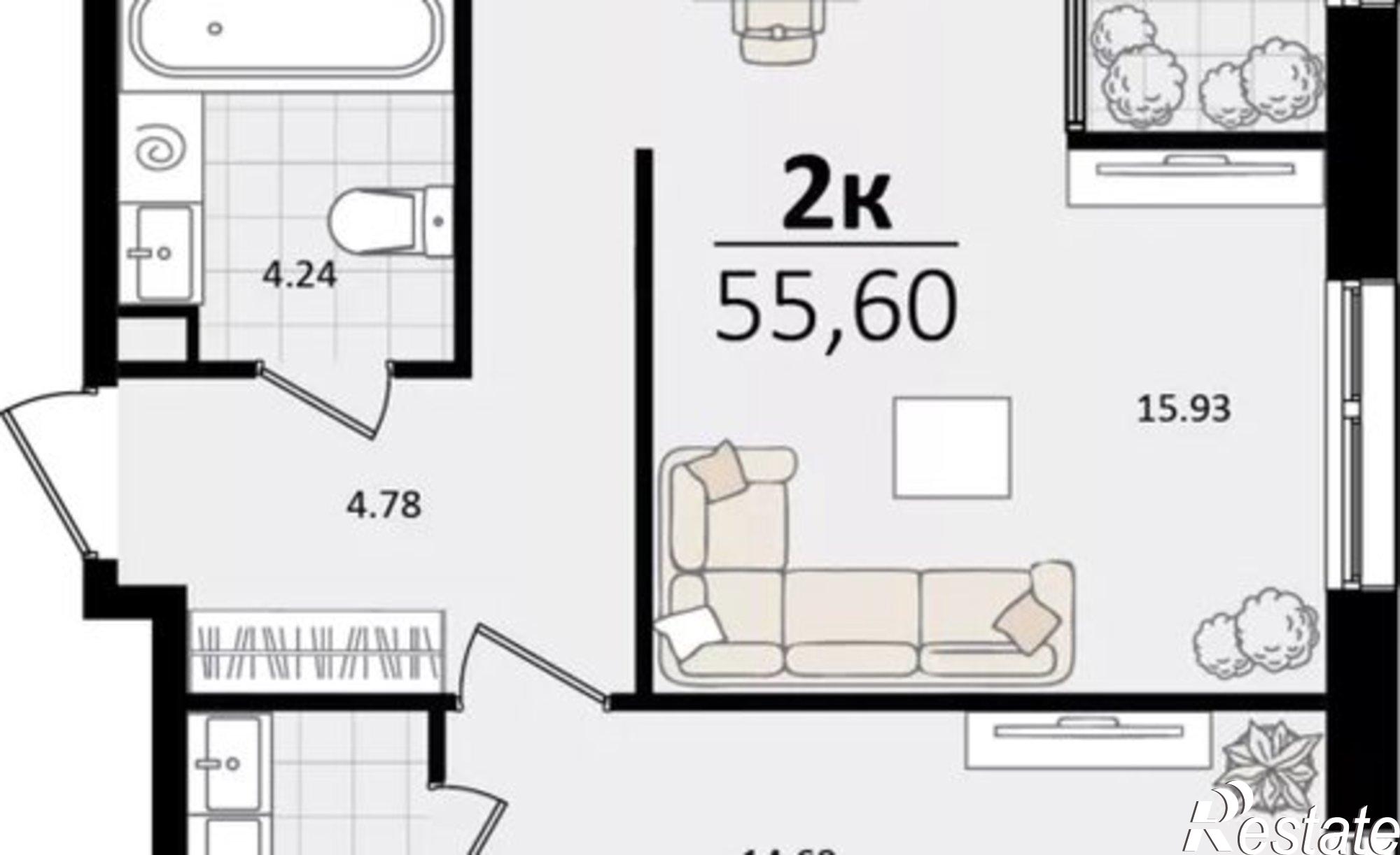 Купить квартиру за 12 176 100 рублей на ул Сормовская, 1/3 1