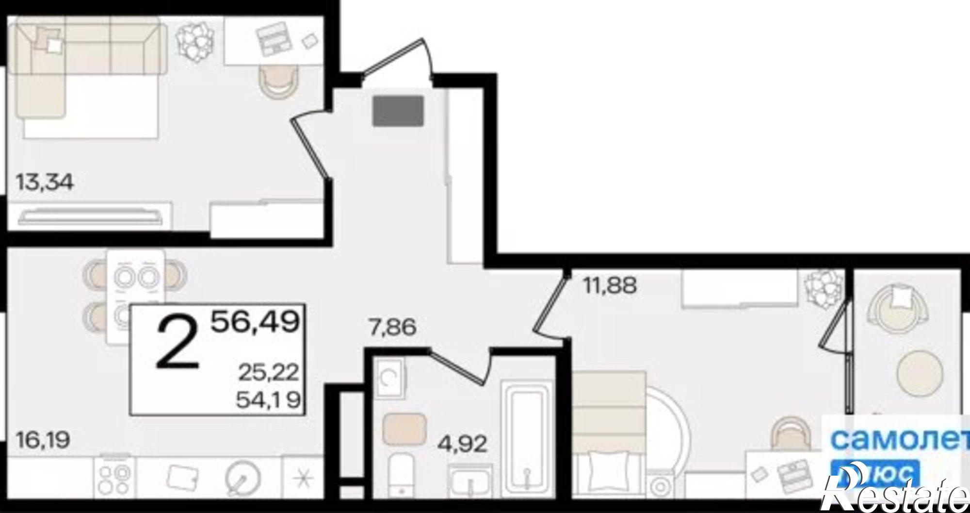 Купить квартиру за 12 373 200 рублей на ул Сормовская, 1/3 1