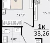 1-комн, 38 кв м, этаж 14/18 ул Сормовская, 1/3 1