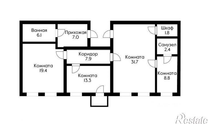 3-комн квартира ул Карасунская, 72,  д. 72