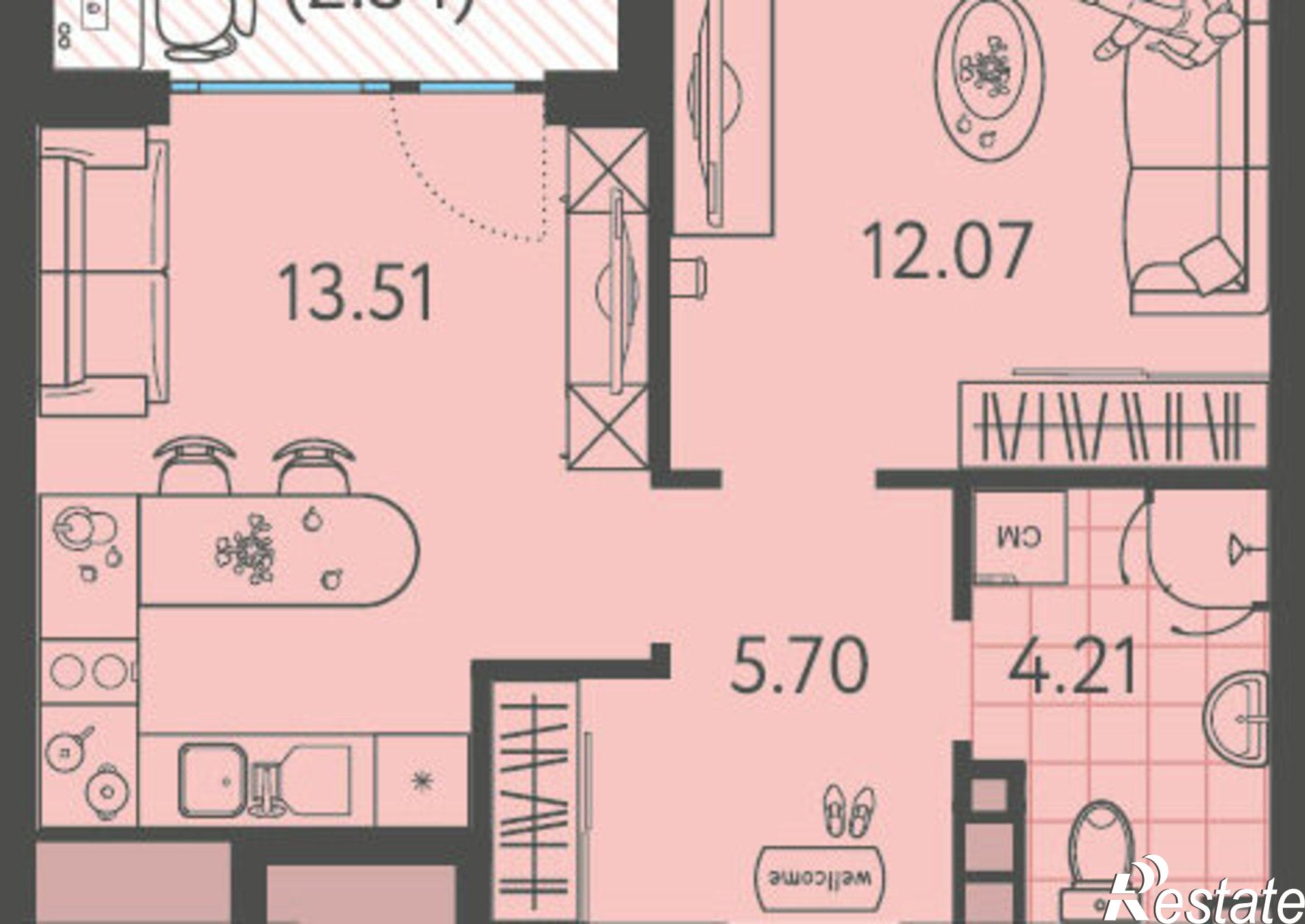 Купить квартиру за 5 932 850 рублей на улица им. Б.С. Кудухова, 1