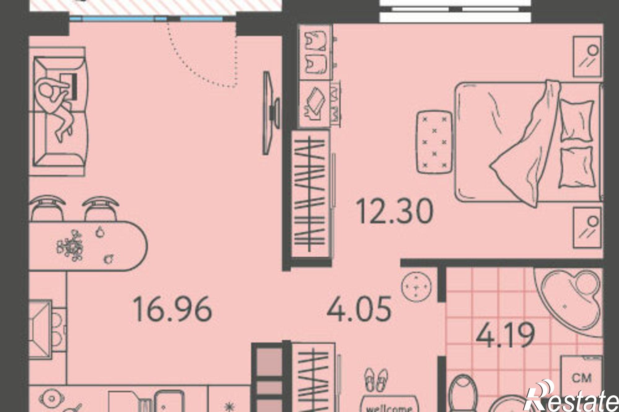 Купить квартиру за 6 245 190 рублей на ул Западный Обход, 44