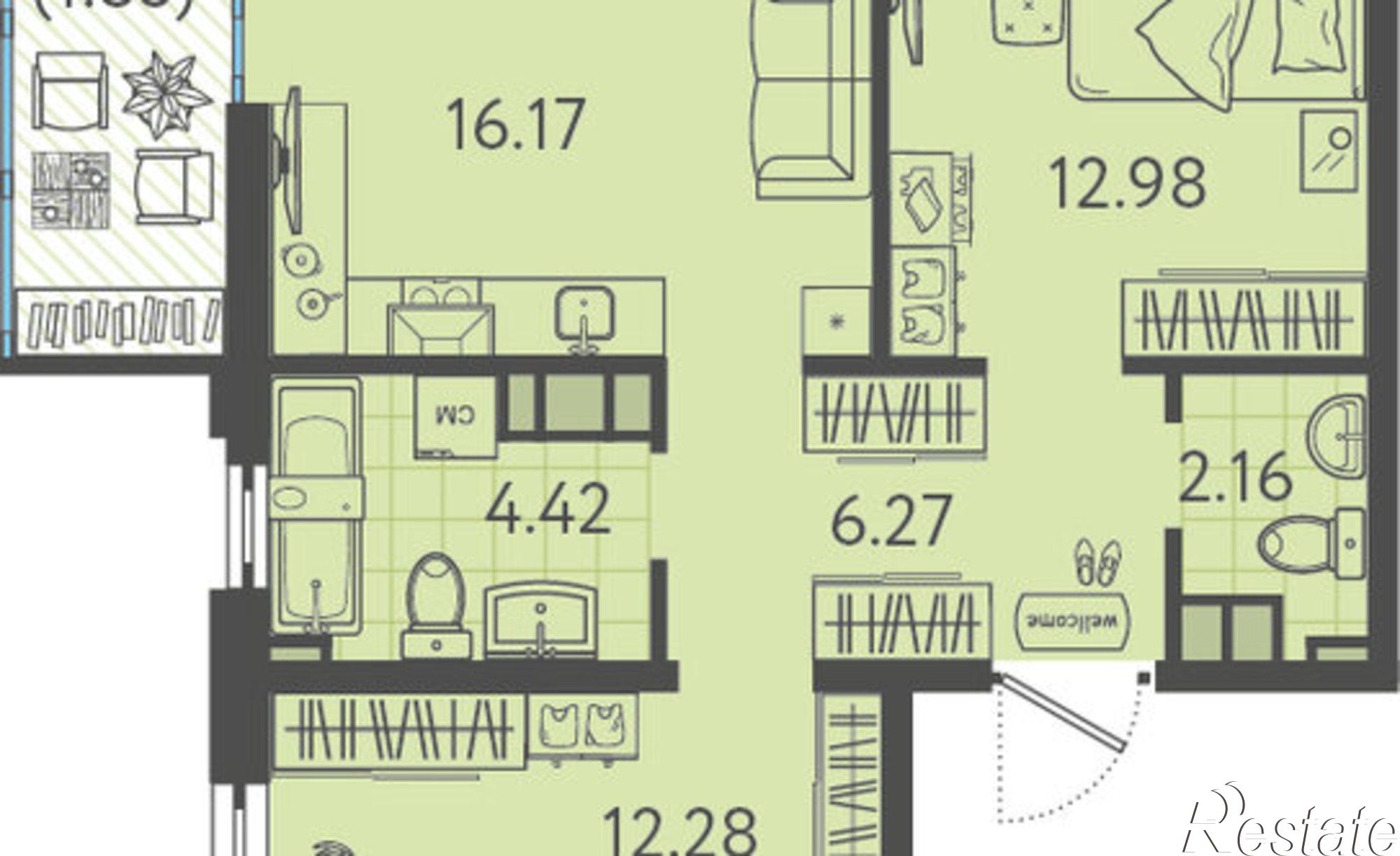 Купить квартиру за 9 095 000 рублей на ул Западный Обход, 44