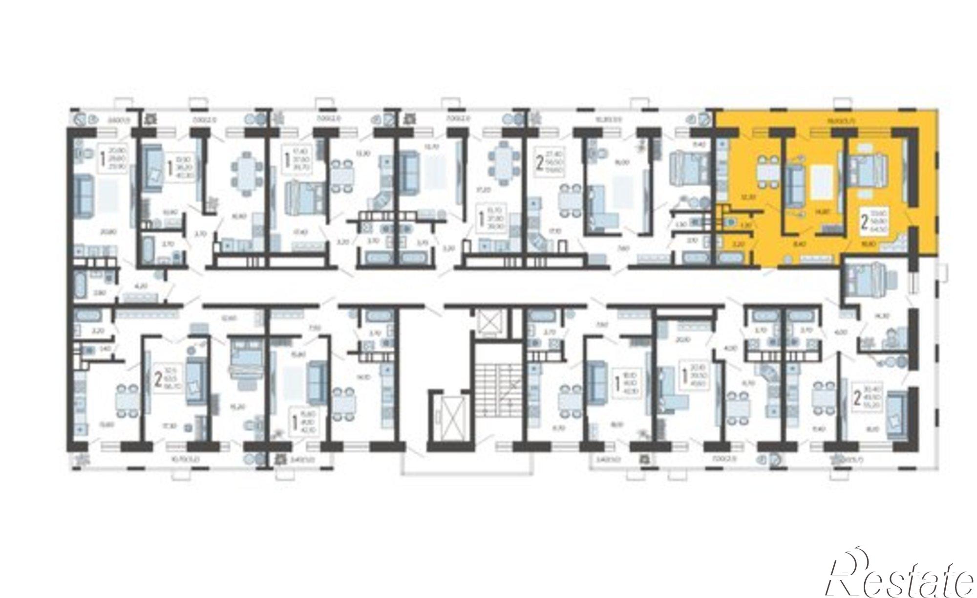 Купить квартиру за 9 198 000 рублей на ул Ярославская, 115