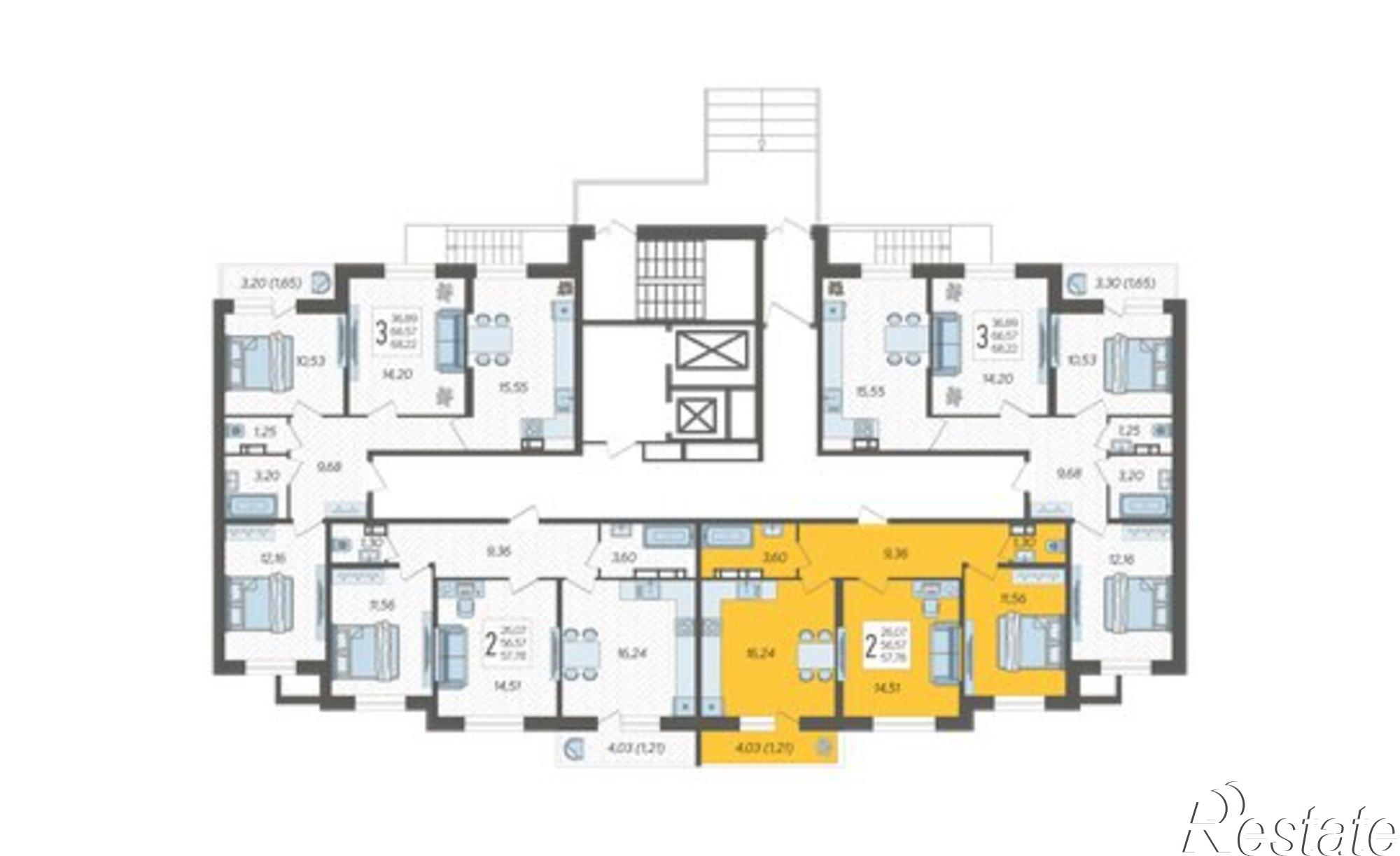 Купить квартиру за 7 488 290 рублей на ул Дальневосточная, 6