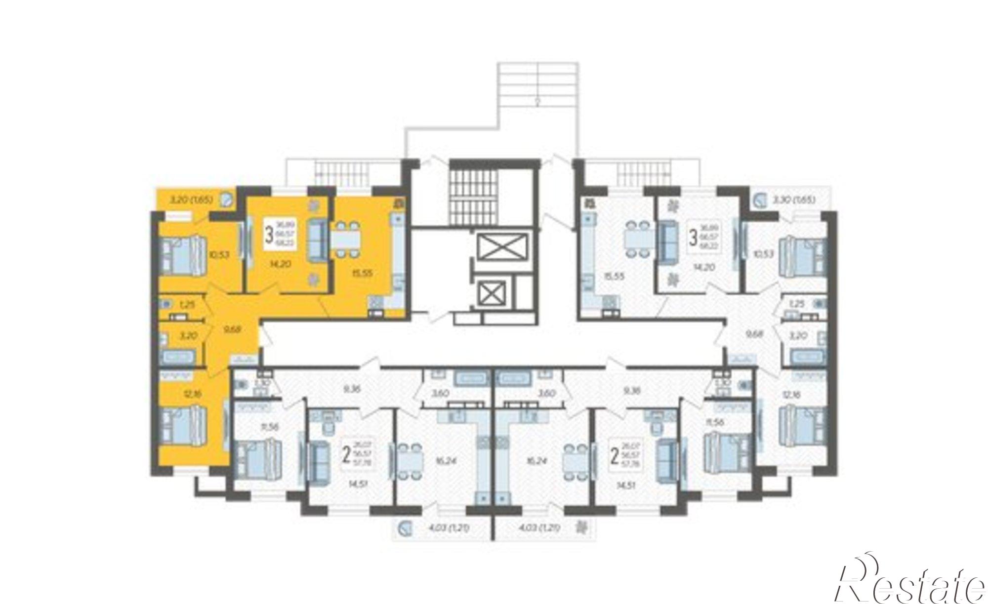 Купить квартиру за 7 927 160 рублей на ул Дальневосточная, 6