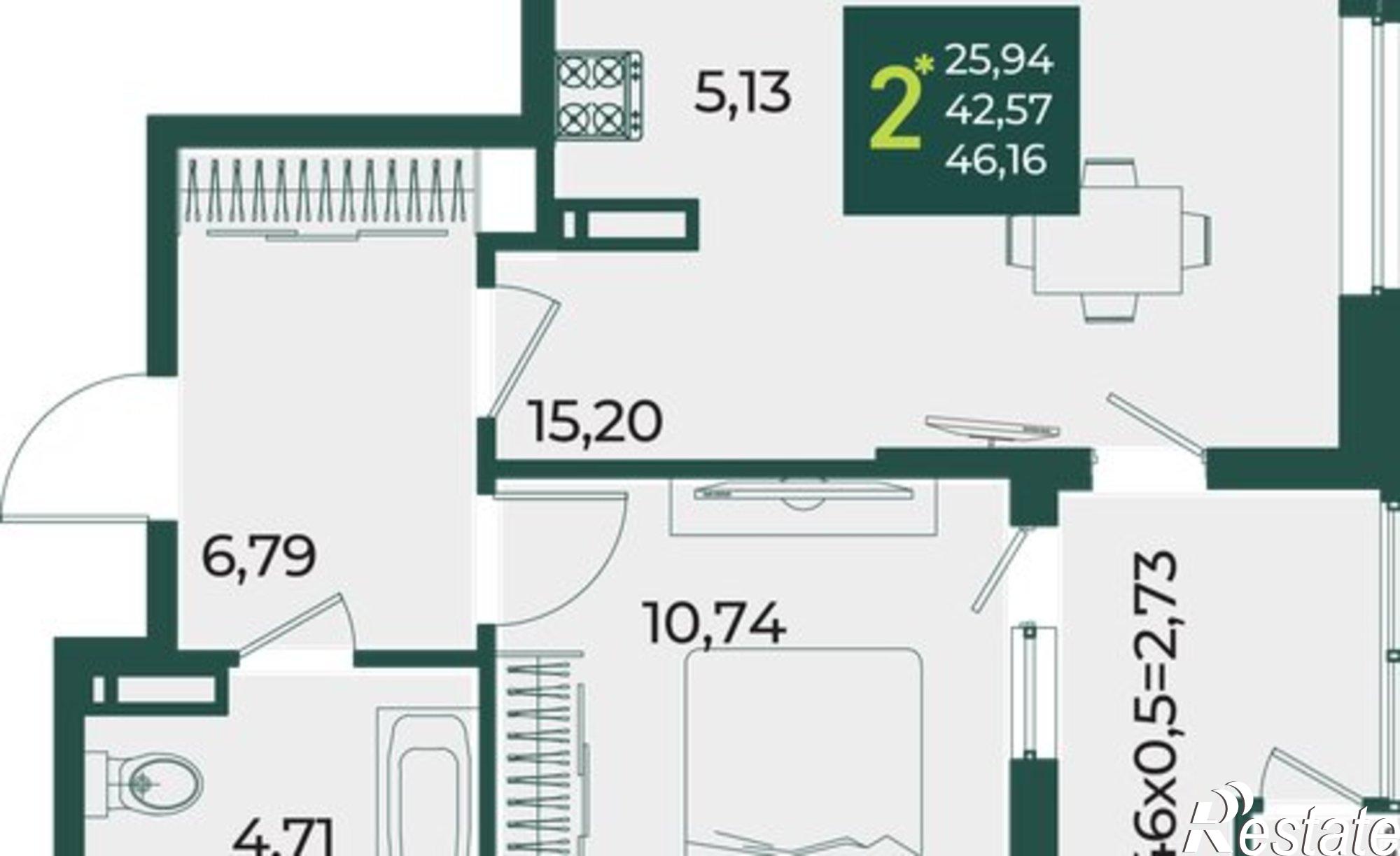 Купить квартиру за 7 939 520 рублей на ул 2-я Ямальская, 9