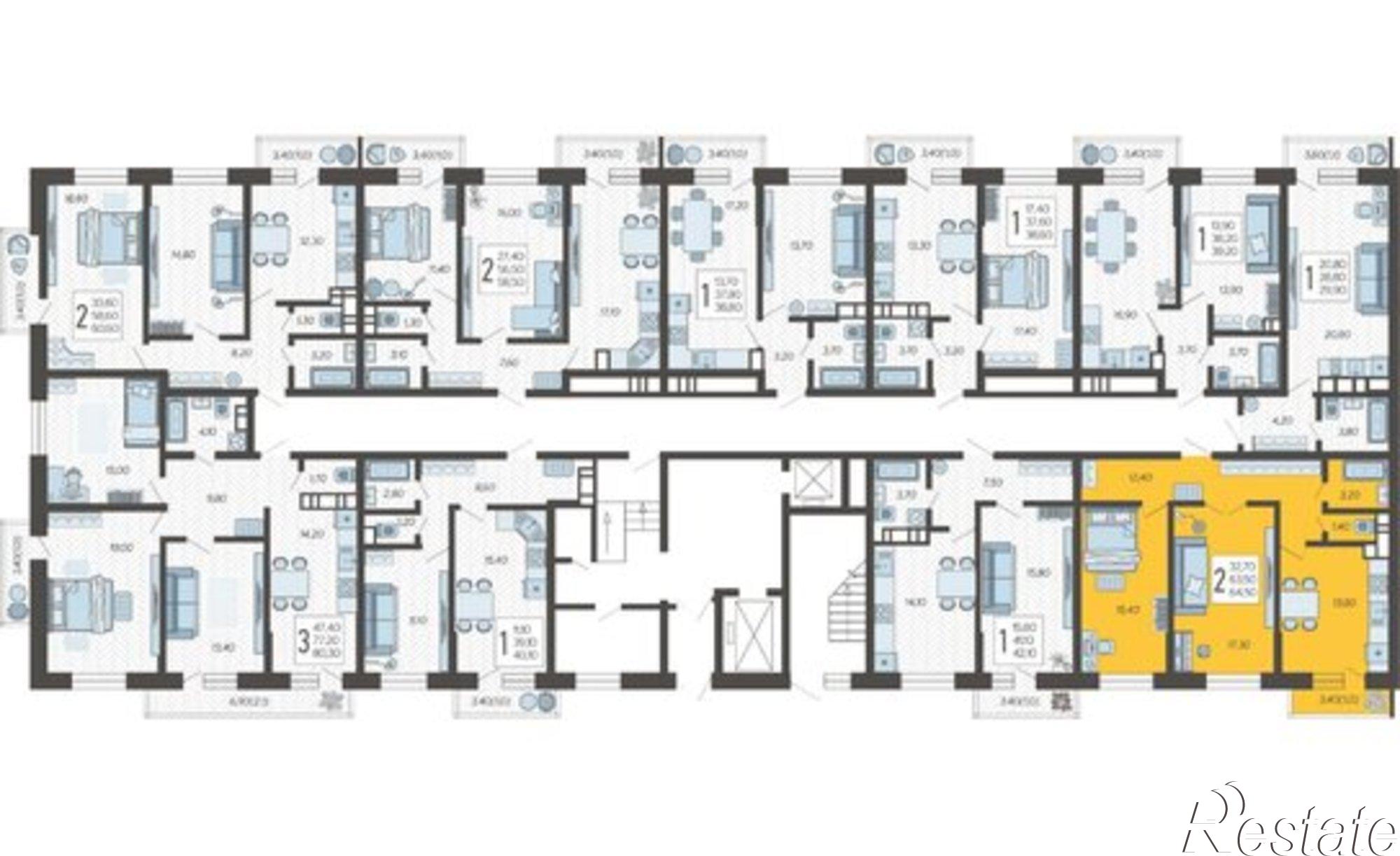 Купить квартиру за 9 158 800 рублей на Ярославская улица, 115 к2