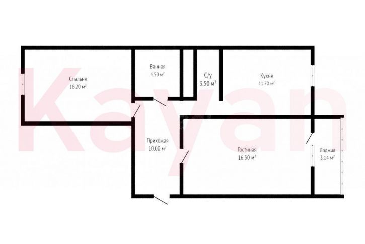 2-комн квартира им. Карякина ул.