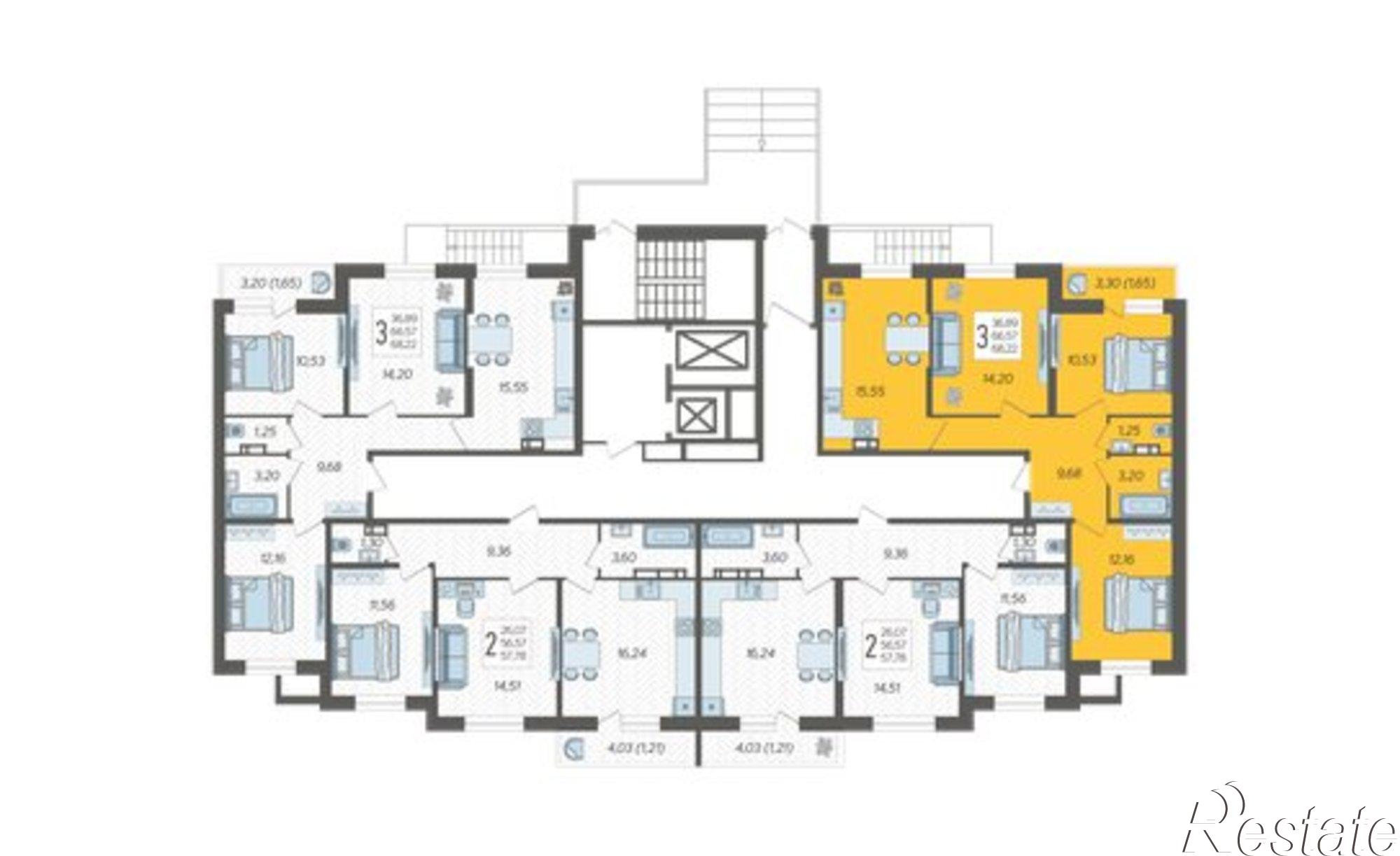 Купить квартиру за 7 927 160 рублей на улица им. Владимира Жириновского, 1 к9