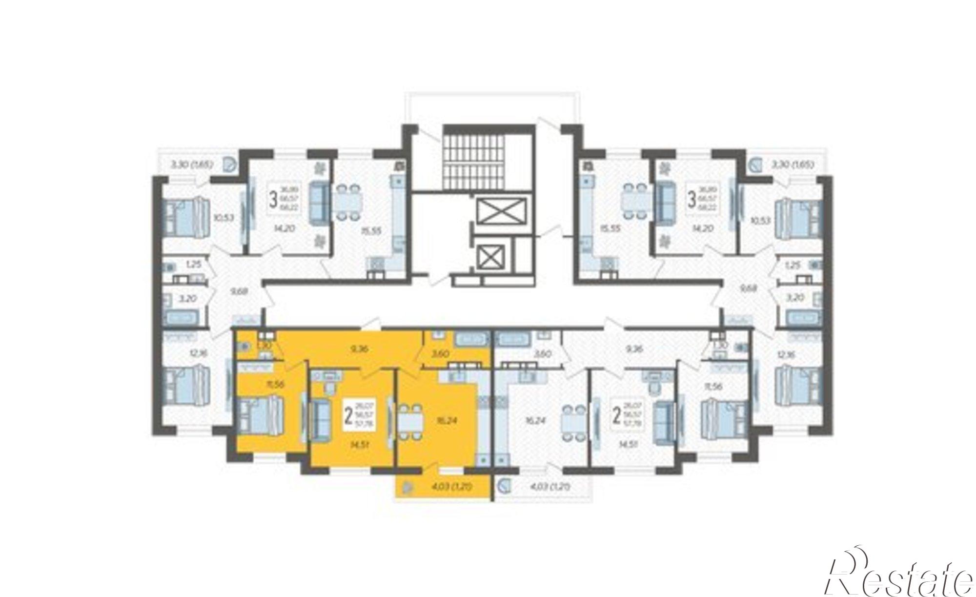 Купить квартиру за 7 257 170 рублей на ул Дальневосточная, 20