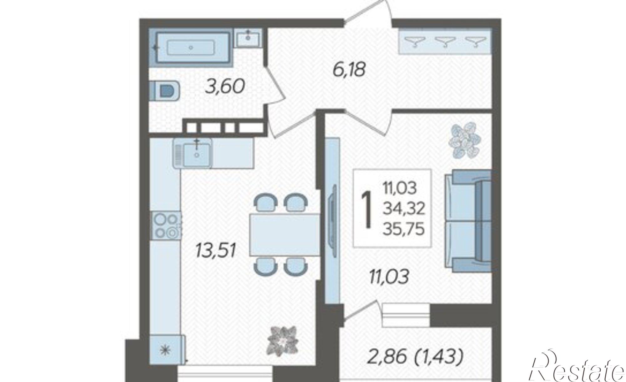 Купить квартиру за 5 544 820 рублей на ул Дальневосточная, 14