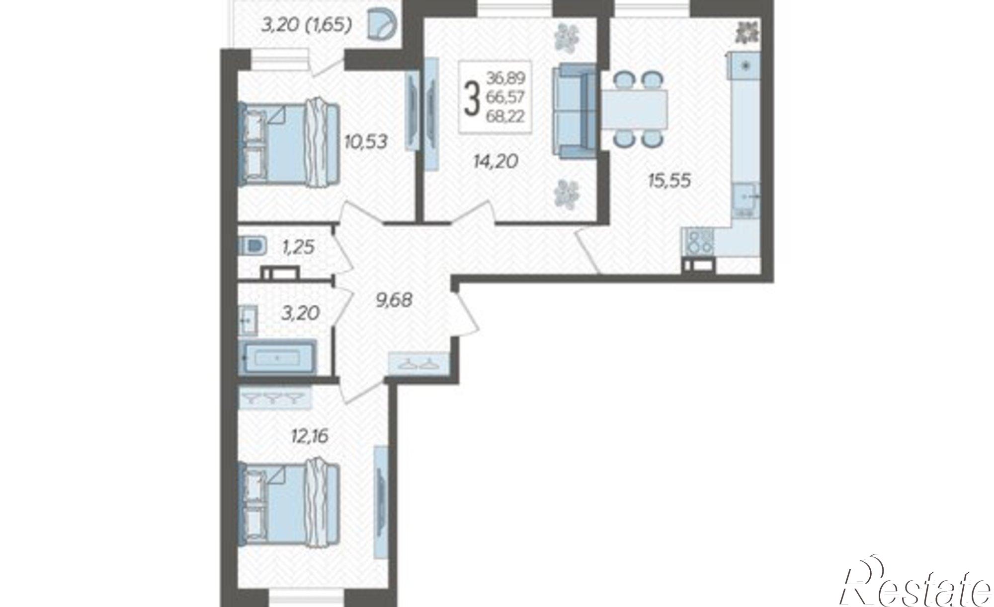 Купить квартиру за 8 063 600 рублей на улица им. Владимира Жириновского, 1 к9