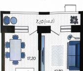 1-комн, 38кв м, этаж 8/12 ул Ярославская, 126/1
