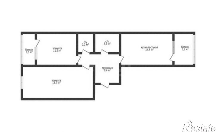 2-комн квартира ул им. Петра Метальникова, 3/1 1,  д. 3/1 1,  к. 1