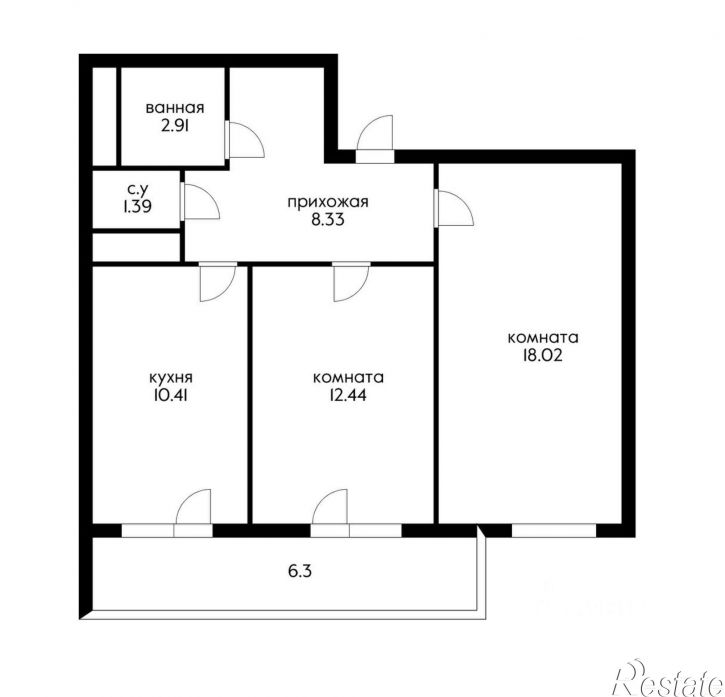 2-комн квартира ул им. Евгении Жигуленко, 3 1,  д. 3 1,  к. 1