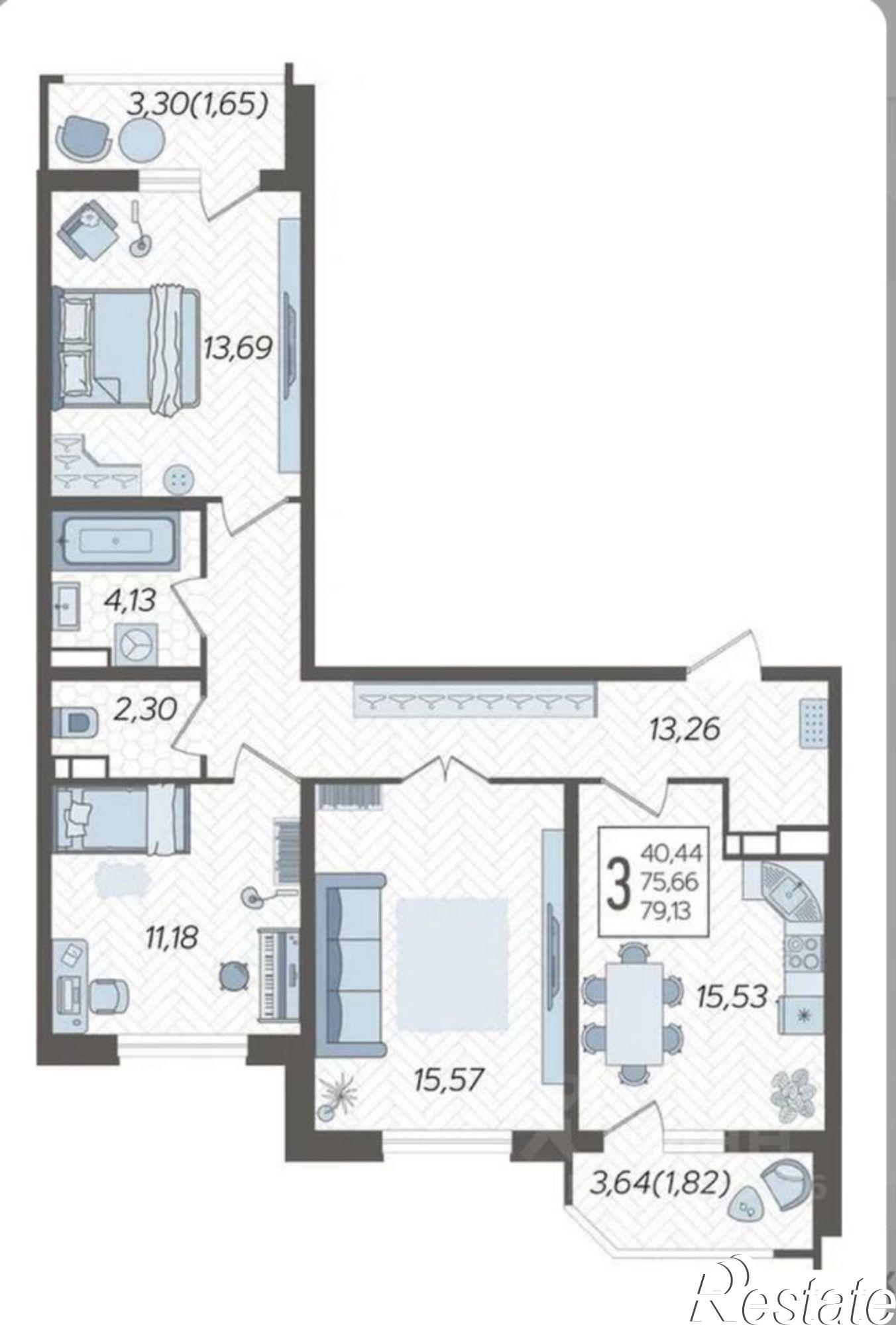 Купить квартиру за 8 100 000 рублей на Уральская улица, 87/7