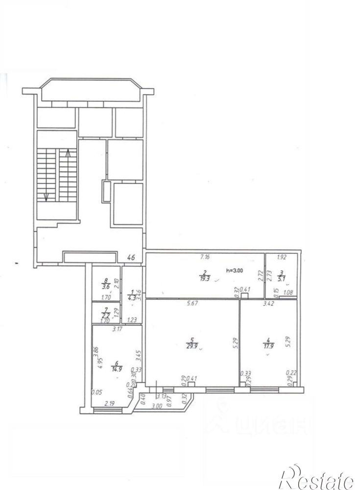 3-комн квартира ул Кубанская Набережная, 56,  д. 56