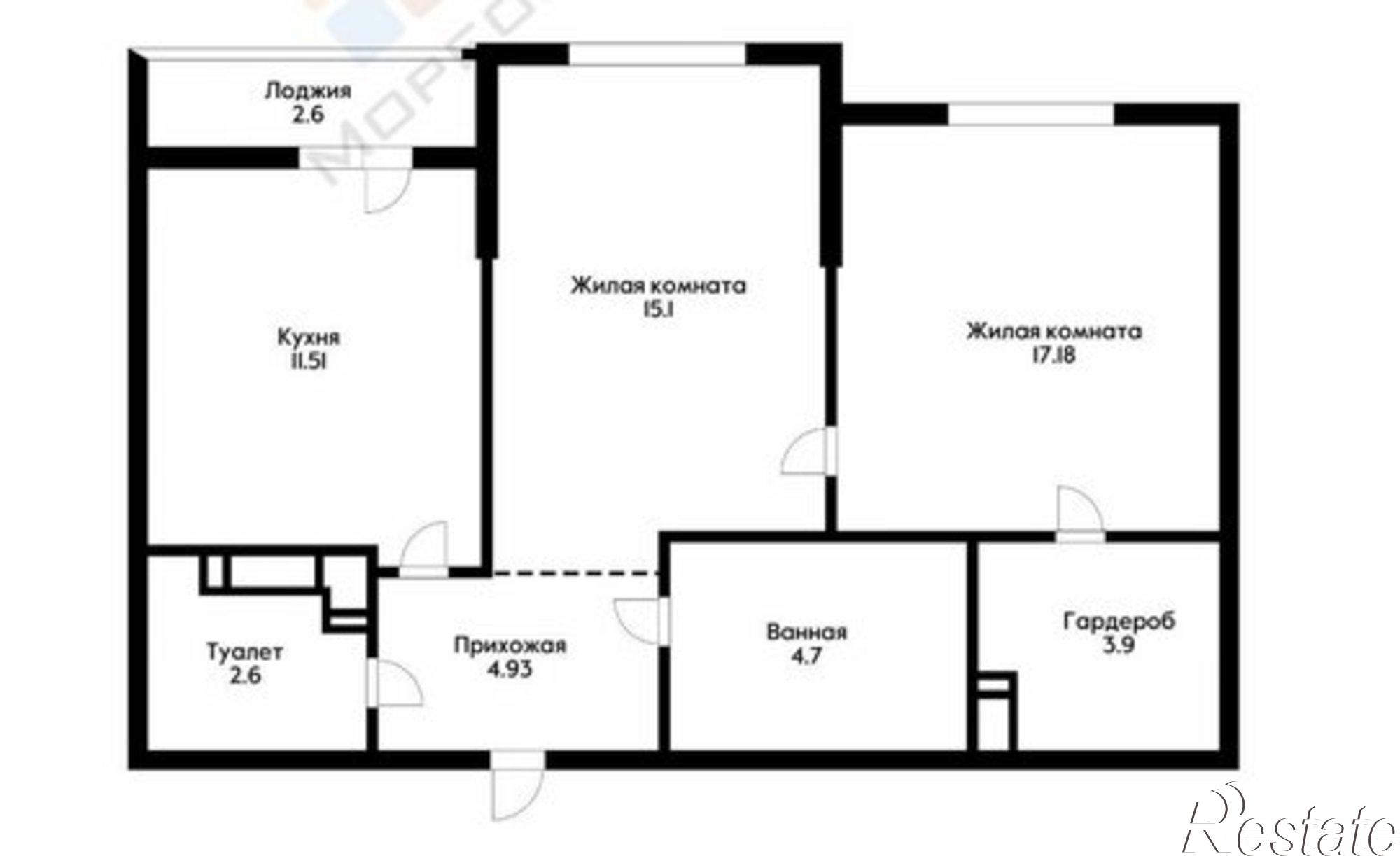 Купить квартиру за 6 000 000 рублей на улица имени Генерала Корнилова, 9