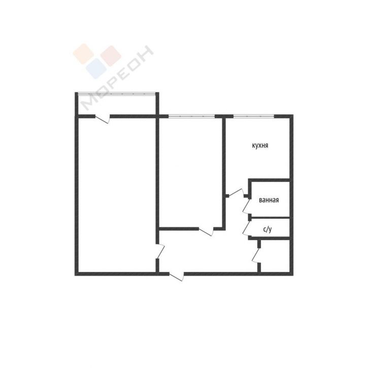 2-комн квартира Атарбекова ул, 19