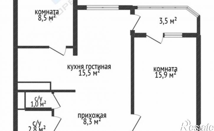 2-комн квартира Российская улица, 79/3 к1,  д. 79/3 к1