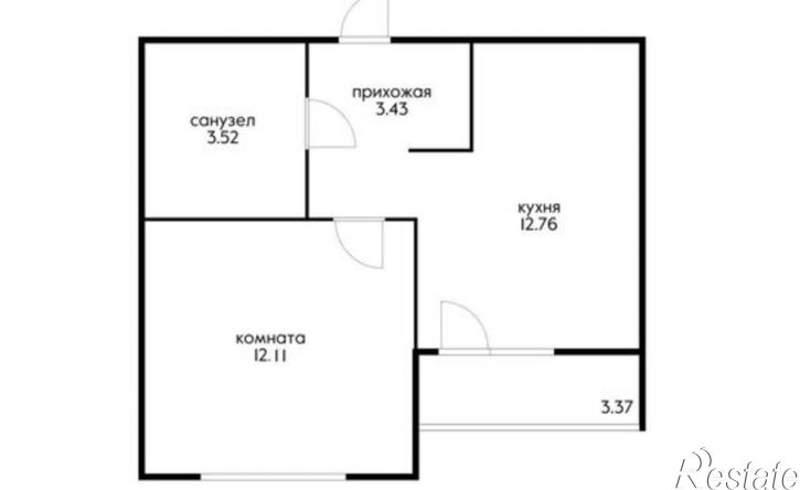 1-комн квартира улица имени Генерала Корнилова, 9,  д. 9