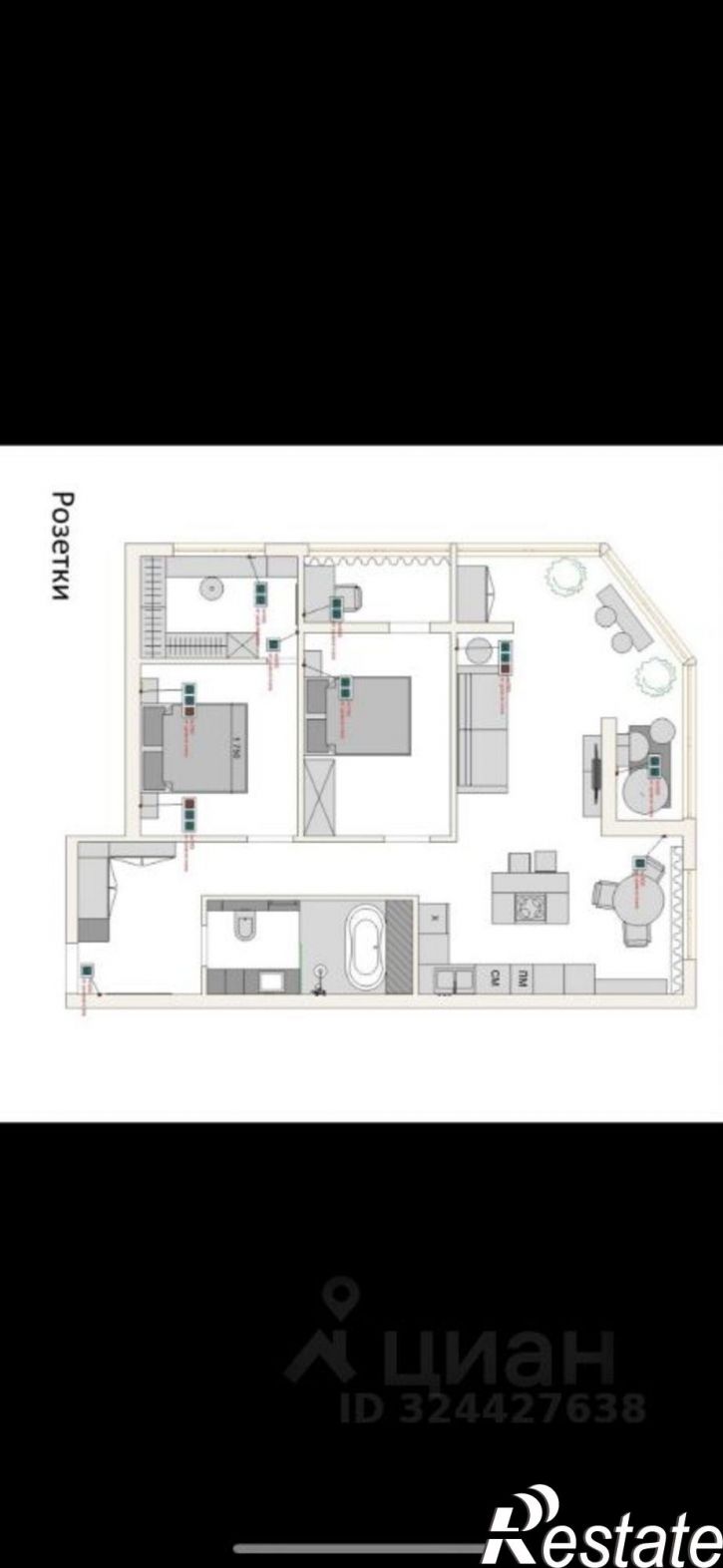 2-комн квартира улица Каляева, 263/4 к1,  д. 263/4 к1