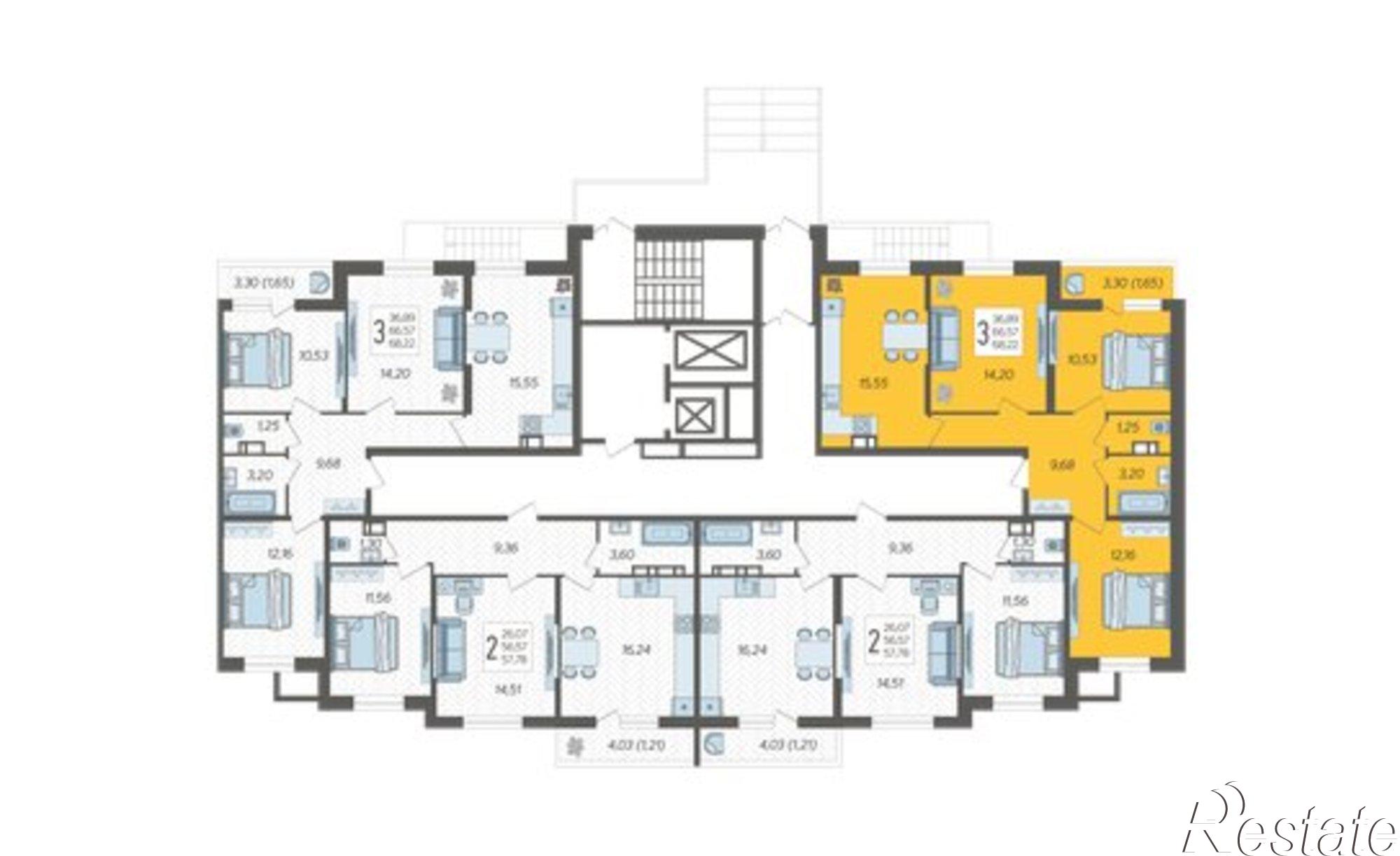 Купить квартиру за 7 797 550 рублей на ул Дальневосточная, 20